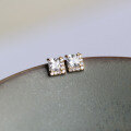 wholesale 9K Gold Exquisite Micro-Set Zirconia Elegant Small Ice Cube Minimalist Stud Earrings-0-2