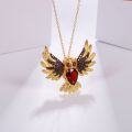 wholesale 925 Silver Designer Gemstone Brooch Pendant Owl Design High-End Natural Garnet Necklace Pendant-0-0