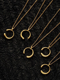 wholesale S925 Sterling Silver Red Elk Full Body INS Minimalist European and American Retro Style Necklace Fashion Elegant High-End Pendant for Women-BX0326-Gold 925 Silver