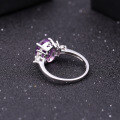 wholesale S925 Silver Light Luxury High-End Natural Gemstone Ring, Fashionably Elegant Set with Amethyst-0-2