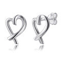 wholesale 925 Sterling Silver Earrings for Women, Hollow Micro-Inlaid Zircon Heart Floral Bow Shape Wholesale Manufacturer Direct Shipping-0-7