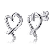 wholesale S925 Sterling Silver Women's Bow Pearl Earrings, Fashionable Multi-style Ear Accessories, Korean Personality Elegant Ear Studs Wholesale-TLED002 White Gold Glossy Model 925 Silver