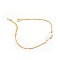 wholesale S925 Sterling Silver Exquisite Chain Bracelet with Synthetic Opal for Women, Spring New Style Manufacturer Wholesale-Opal Bracelet
