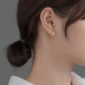wholesale S925 silver double-layer diamond-studded ear clasps, Korean-style small and delicate minimalist personalized elegant women's ear accessories M02243-0-1