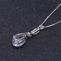 wholesale S925 Silver Luxury Jewelry Colored Gemstone Pendant, European and American Fashion Elegant Crystal Necklace Pendant-0-3