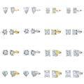 wholesale S925 Sterling Silver Moissanite July New Necklace High-end Luxury Super Sparkling Moissanite Stud Earrings-0-2
