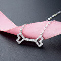 wholesale S925 Sterling Silver Small Bone Pendant Women's Personality Minimalist Korean Fashion Zircon Inlaid Bone Collarbone Chain Drop Shipping-0-0