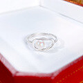 wholesale 925 Sterling Silver Pearl Ring Women, Small Niche Design, High-End Sense, Light Luxury, Ins Minimalist Style, Openable Fashion Personality Ring-0-5