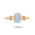 wholesale S925 Silver Plated 14K, Daily Wear Niche Luxury Style Aqua Blue Chalcedony from Duli Jewelry Source Manufacturer Wholesale-0-4