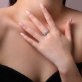 925 Silver Moissanite Ring, Woven Crossed Wire Brushed Fourfold Fate New European Style Jewelry-0-1