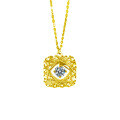 S925 Silver Square Moissanite Dreamcatcher Pendant Necklace-0-5
