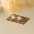 wholesale S925 Sterling Silver Fresh and Sweet Ins Niche Design Hollow-Out Line Double-Layer Heart Ear Clasp M06292-0-2