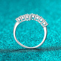 S925 Silver Moissanite Open Irregular Ring for Women-0-1