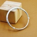 wholesale 999 Silver Handmade Woven Twist Rope Adjustable Bangle in Vintage Style for Women, Thai Pure Silver-0-6