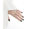 wholesale S925 sterling silver minimalist irregular wave design glossy plain open ring for women-0-3