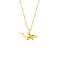 wholesale S925 Sterling Silver Distant Zen Minimalist Dolphin Necklace for Women,。-0-6
