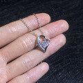S925 Sterling Silver Moissanite Heart Pendant Necklace, Amazon Hot-Selling Wholesale-0-1