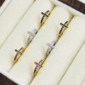wholesale Metal S925, zirconia, cross ear for women, punk style, ins vintage, cross-border accessory-0-1