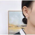 wholesale 925 Silver French Minimalist Luxury Large and Small Pearl Elegant Ear Studs for Women, Versatile Ear Pearls Simple High-End Earrings-0-2
