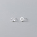 wholesale S925 Sterling Silver Sweet and Cute Ins Style Polished Crossed Heart Stud Earrings Women's Elegant Jewelry M05388-0-6
