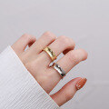 wholesale S925 Sterling Silver Ins Minimalist Good Luck Unisex Open Adjustable Ring-0-3