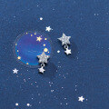 wholesale S925 Sterling Silver Nalan Women's Korean Style Fashion Diamond Inlaid Star Short Ear Studs Sweet Tassel Ear Accessories G5105-0-4