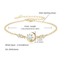 Sterling Silver Bracelet with Round Emerald-Like Gemstone, Vintage Style Clearance with Free Shipping-P style [Clearance Sale with Free Shipping]  925 Silver