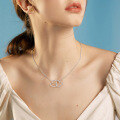 wholesale S925 Sterling Silver Cloud-Pull Jewelry Heart-Connected Zircon Inlaid Collarbone Chain, Versatile and Elegant Necklace, Direct from Manufacturer-0-2
