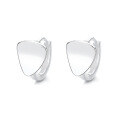 wholesale S925 sterling silver geometric concave triangle ear clips, minimalist and stylish, versatile for daily wear, delicate and compact earrings-0-4