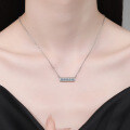 925 Sterling Silver Full Diamond Pendant Necklace with 1-Carat Moissanite-0-2