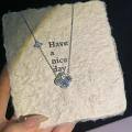 Sterling Silver Four-Leaf Clover Pendant Necklace with Full Pavé Diamonds-0-0