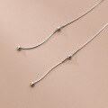 wholesale S925 Silver Fashion Light Bead Snake Bone Chain Ear Thread Summer Temperament Personality Earrings G9801-0-2