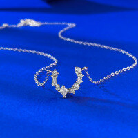 wholesale 925 Silver with Diamond Horse Hoof Necklace, New Design by Mu Jing Jewelry, Trendy and Versatile for Women, Unique and High-End Style-N219 Horseshoe Necklace 925 Silver