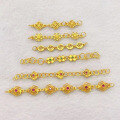 wholesale Gold-plated S925 silver connector chain spacer beads semi-finished DIY jewelry crystal accessories for bracelets and necklaces-0-0