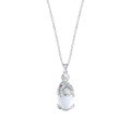 S925 Sterling Silver Chalcedony White Pixiu Pendant Necklace-0-3