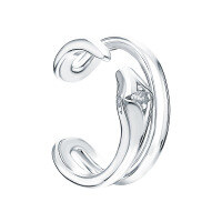 wholesale S925 Sterling Silver Micro-Inlaid Geometric Ear Cuffs, Fashion-Forward Minimalist Personality Trendy Sweet-Cool Style Non-Piercing Earrings-Style 1 925 silver