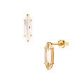 wholesale 14k Gold Plated S925 Silver Japanese INS Style Marquise Natural White Crystal Earrings-0-0