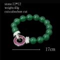 wholesale Gold-plated 925 Silver Bracelet with High Carbon Diamonds, Inspired by Barbara Hutton's High Jewelry, Muzo Green Natural Agate Beads for Women-0-1