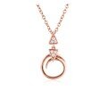 wholesale 18K Rose Gold Diamond Pendant AU750 Set Necklace, 14K Yellow Gold Pendant, 9K White Gold Moissanite Jewelry for Women-0-0