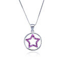wholesale S925 Sterling Silver Zodiac Pendant with Zircon Star Minimalist Women's Necklace Wholesale from Source Factory-0-4