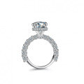 S925 Silver 3ct Moissanite Ring Women's Luxe-0-4