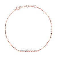 wholesale 18K Rose Gold Plated Cultivated Diamond Bracelet for Women, Round Diamond Rose Gold K Gold Bracelet, Fresh and Stylish-18k gold cultured diamond bracelet 1