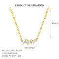 wholesale S925 Sterling Silver Light Luxury Necklace With Flash Zircon, Women's。-0-4
