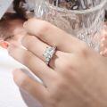 wholesale 18k Gold Plated S925 Silver 3 Carat Moissanite Five-Stone Ring, Small Design Engagement for Women-0-11