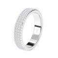 wholesale Metal material, Wish Korean version new simple three-row diamond inlaid jewelry fashionable bride princess ring women's hand accessories-0-4