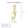 wholesale S925 Sterling Silver, Fashionable And Luxurious Crown Design With Zircon, Diy 26 English Letter Pendant Necklace, Versatile For European And American Styles-0-14