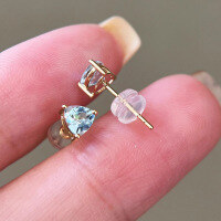 wholesale S925 sterling silver minimalist triangle earrings, fashionable and luxurious, skin-brightening, versatile for daily wear-BE0019-Gold>925 Silver