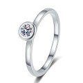 wholesale Pt950 plated 925 sterling silver D color 30ct moissanite ring for women, minimalist, factory direct supply-0-4