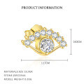 wholesale S925 Sterling Silver Fashionable And Versatile Eye Earrings For Women With Micro-paved Zirconia-0-3