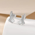 wholesale 925 Sterling Silver Earrings, 925 Pure Silver High-End Light Luxury European and American Women's Silver Stud Earrings, Popular Wholesale Earrings-0-2